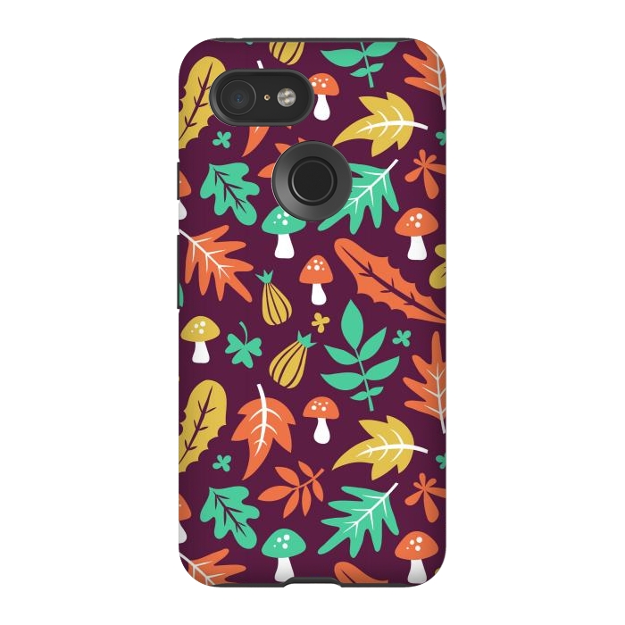 Pixel 3 StrongFit Autum Floral Design by ArtsCase