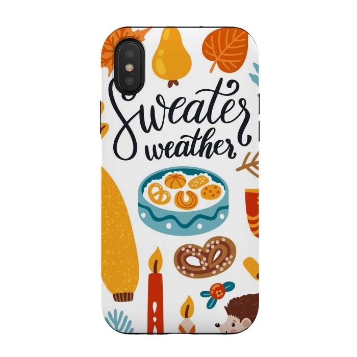 iPhone Xs / X StrongFit Autumn Icons by ArtsCase