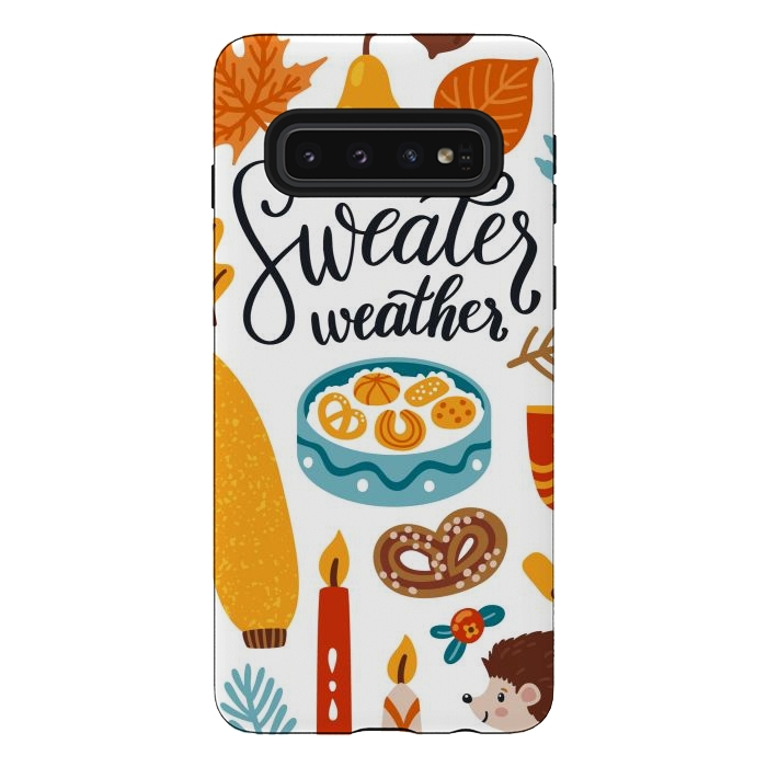Galaxy S10 StrongFit Autumn Icons by ArtsCase