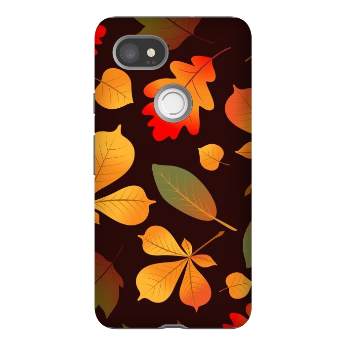 Pixel 2XL StrongFit Autumn Leaf Pattern Design by ArtsCase