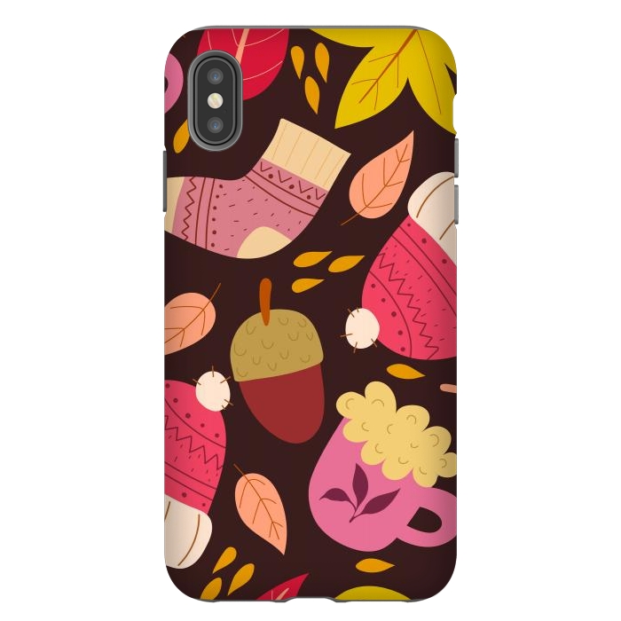 iPhone Xs Max StrongFit Autumn Pattern Design III by ArtsCase