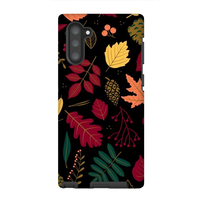 Galaxy Note 10 StrongFit Autumn Pattern With Leaves by ArtsCase