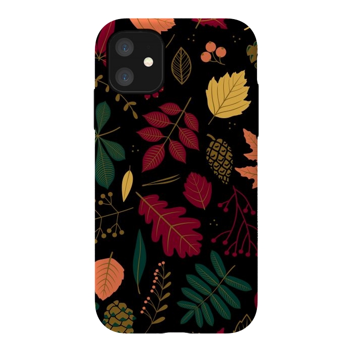 iPhone 11 StrongFit Autumn Pattern With Leaves by ArtsCase