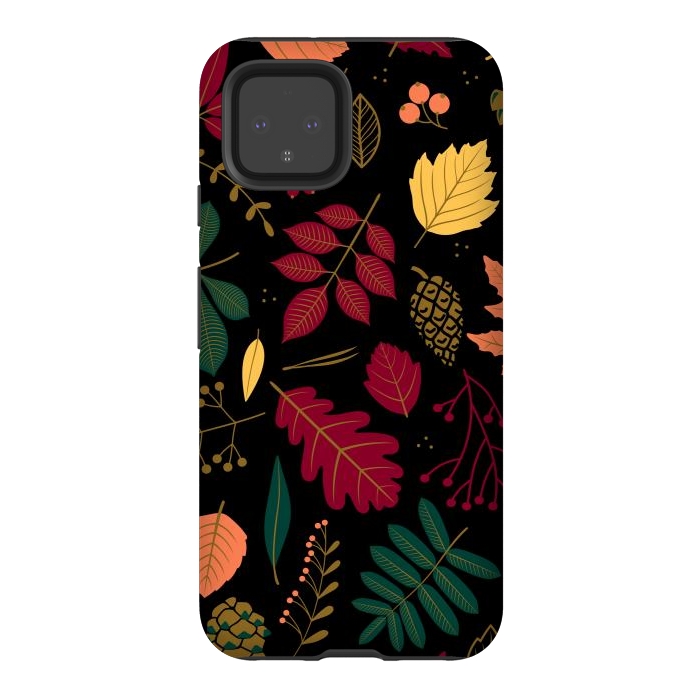 Pixel 4 StrongFit Autumn Pattern With Leaves by ArtsCase