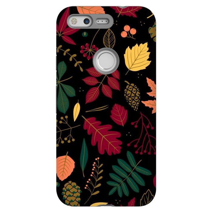 Pixel StrongFit Autumn Pattern With Leaves by ArtsCase