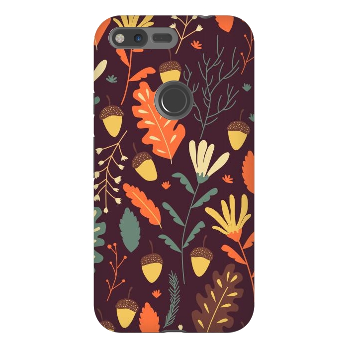 Pixel XL StrongFit Autumn Pattern With Red and Orange Leaves by ArtsCase