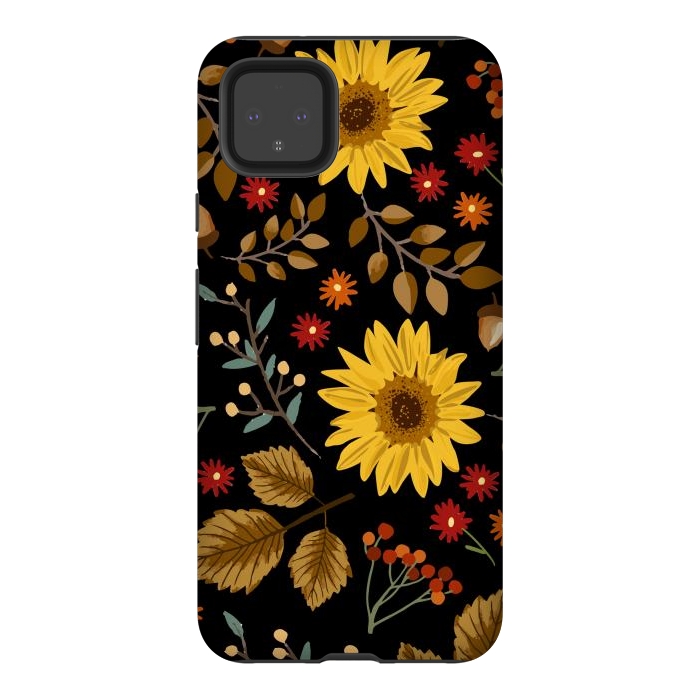 Pixel 4XL StrongFit Autumn Sunflowers II by ArtsCase