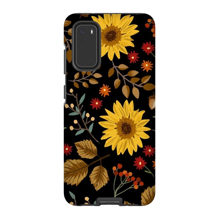 Galaxy S20 StrongFit Autumn Sunflowers II by ArtsCase