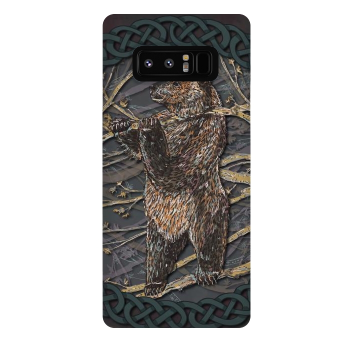 Galaxy Note 8 StrongFit Bear by Lotti Brown