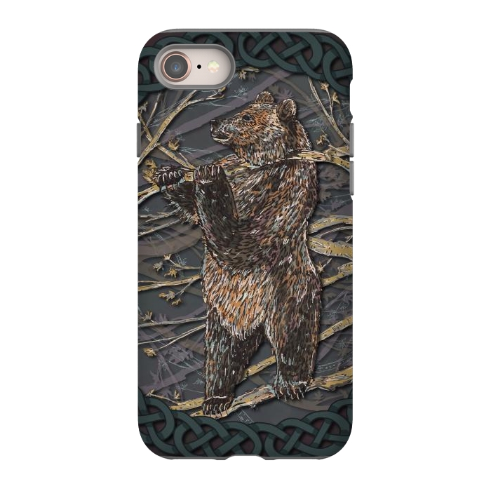 iPhone SE StrongFit Bear by Lotti Brown