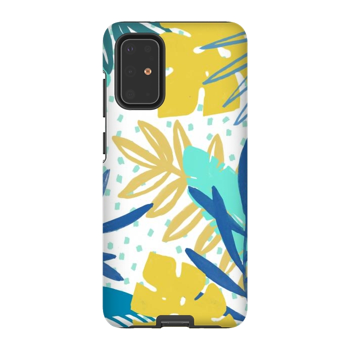 Galaxy S20 Plus StrongFit Playful colorful jungle leaves by Oana 