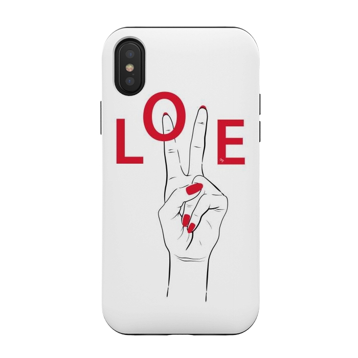 iPhone Xs / X StrongFit Love Hand by Martina