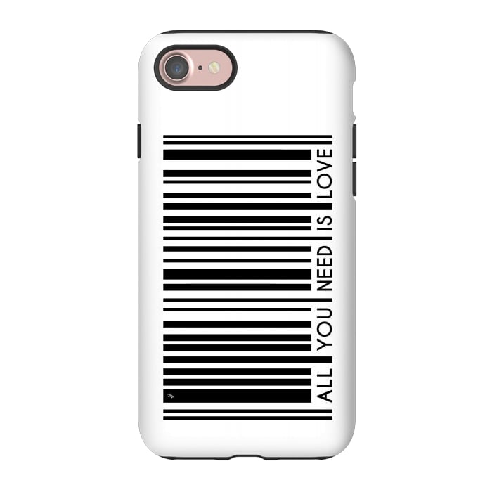 iPhone 7 StrongFit All you need is Love Bar Code by Martina