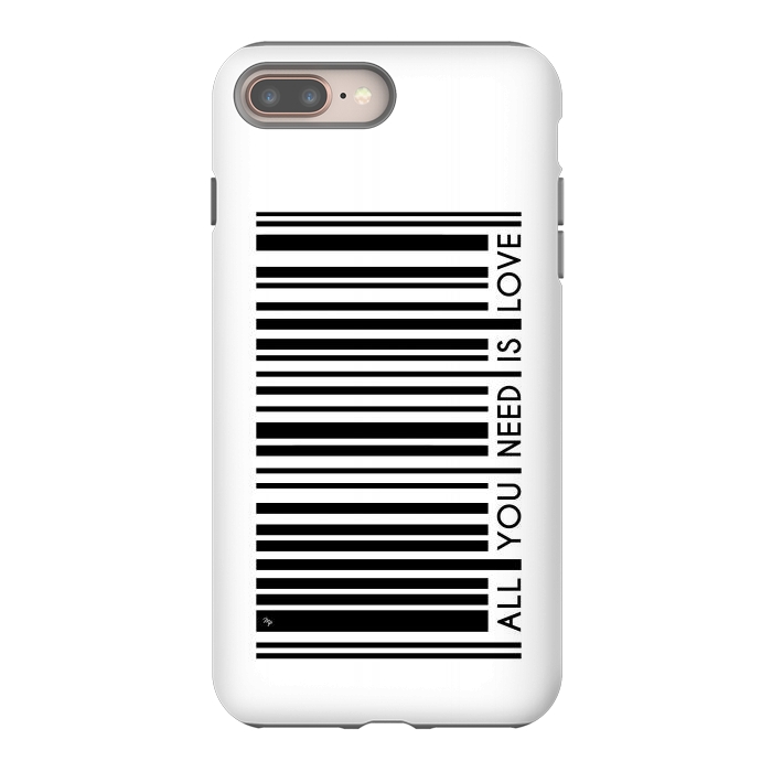 iPhone 7 plus StrongFit All you need is Love Bar Code by Martina
