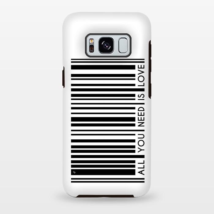 Galaxy S8 plus StrongFit All you need is Love Bar Code by Martina