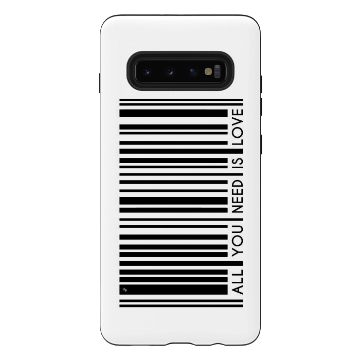 Galaxy S10 plus StrongFit All you need is Love Bar Code by Martina