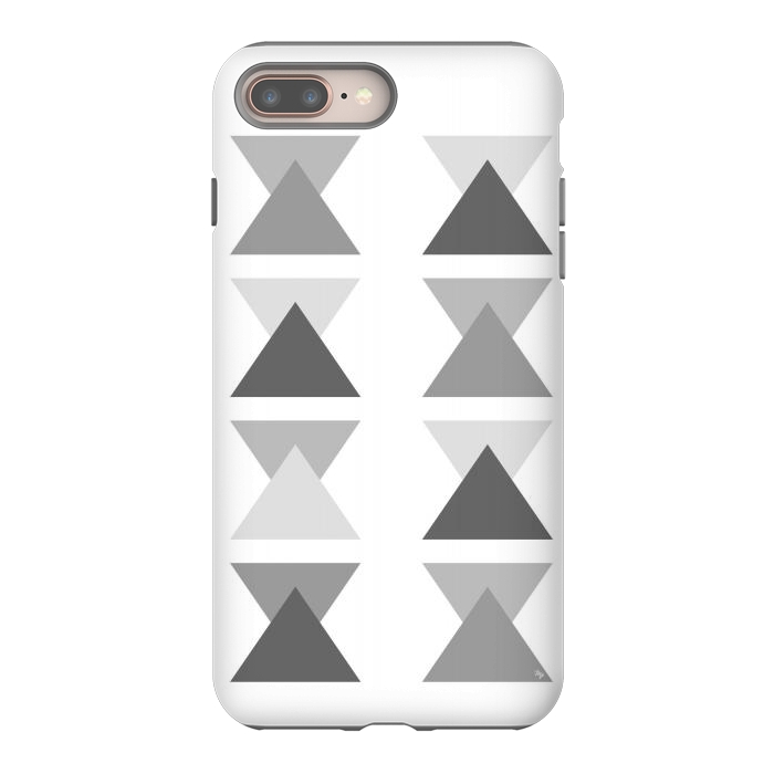 iPhone 7 plus StrongFit Gray Triangles by Martina