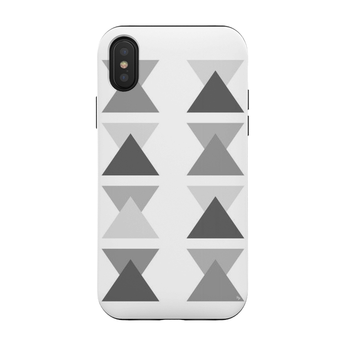 iPhone Xs / X StrongFit Gray Triangles by Martina