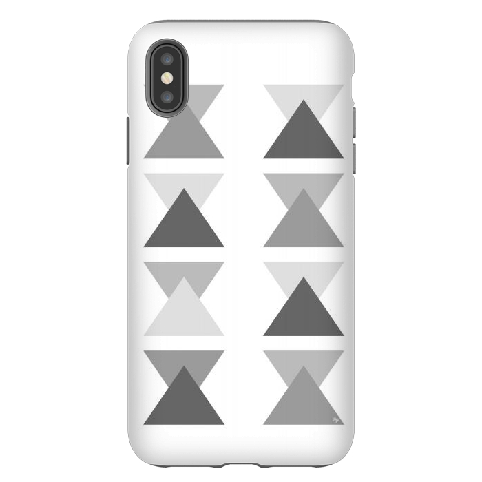 iPhone Xs Max StrongFit Gray Triangles by Martina