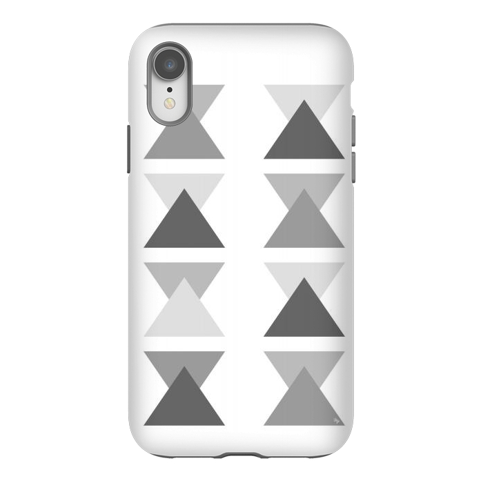 iPhone Xr StrongFit Gray Triangles by Martina