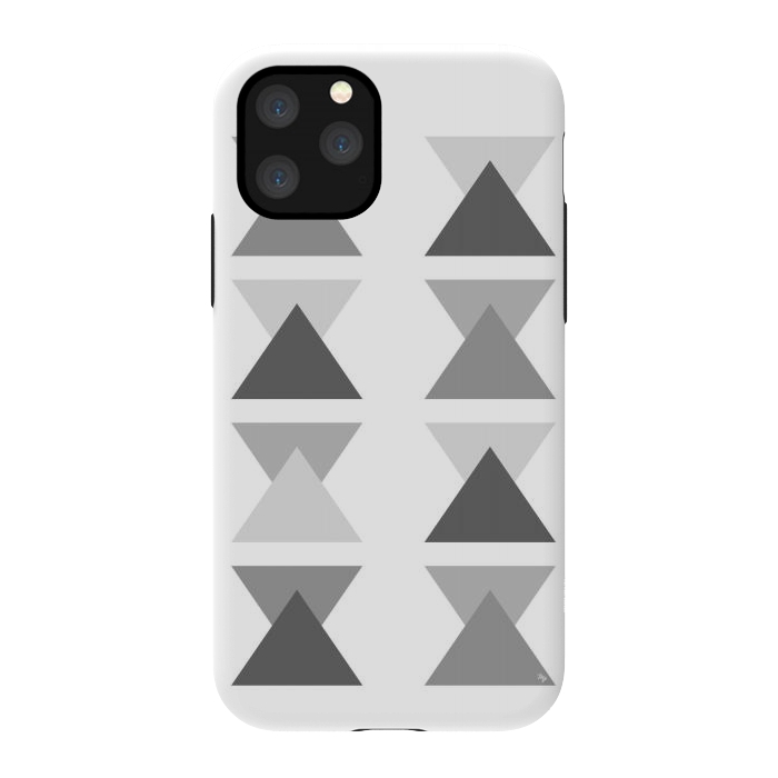 iPhone 11 Pro StrongFit Gray Triangles by Martina