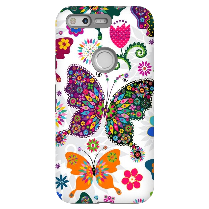 Pixel StrongFit Cute Butterflies and Flowers in Different Colors by ArtsCase
