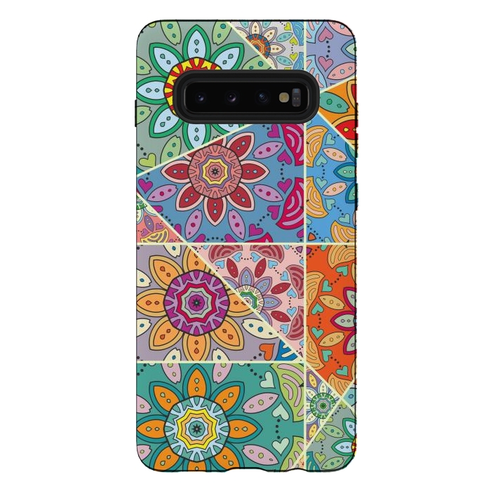 Galaxy S10 plus StrongFit Decorative Elements with Mandalas Designs by ArtsCase