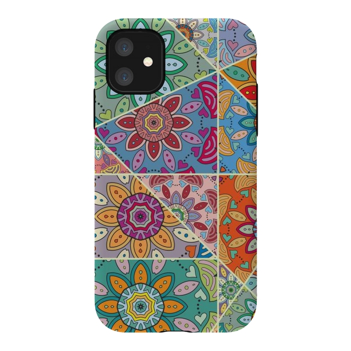 iPhone 11 StrongFit Decorative Elements with Mandalas Designs by ArtsCase