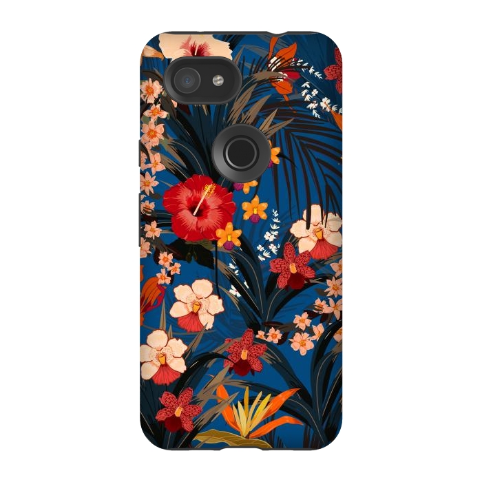 Pixel 3A StrongFit Fashionable Tropical Environment with Deep Jungle Plants by ArtsCase