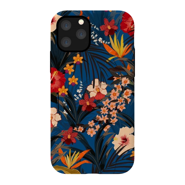 iPhone 11 Pro StrongFit Fashionable Tropical Environment with Deep Jungle Plants by ArtsCase