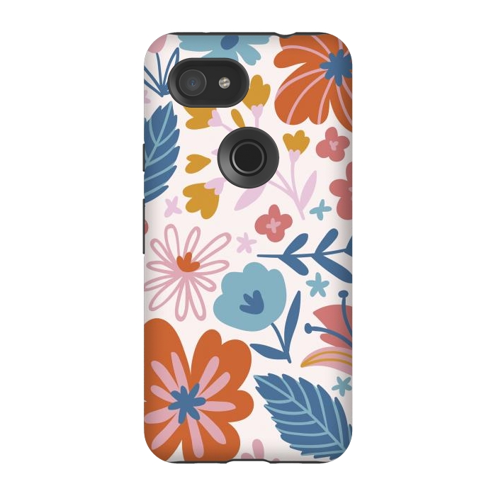 Pixel 3A StrongFit Floral Pattern XI by ArtsCase