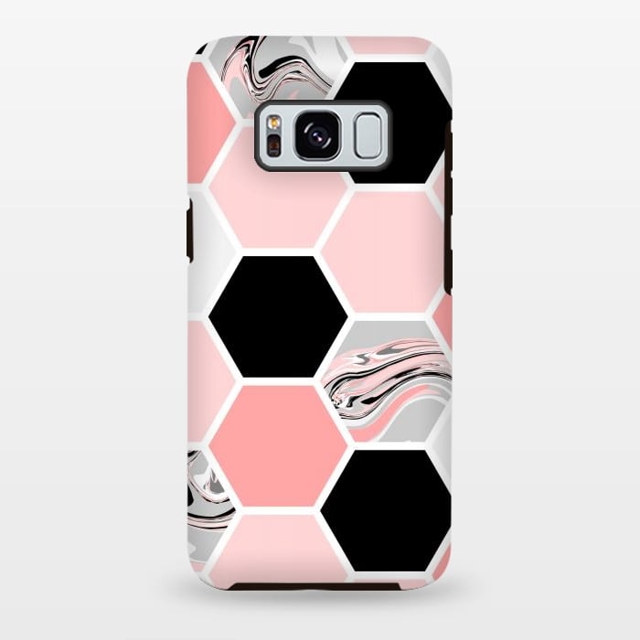Galaxy S8 plus StrongFit Geometric Stretch Pattern with Hexagonal by ArtsCase