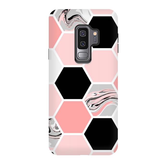 Galaxy S9 plus StrongFit Geometric Stretch Pattern with Hexagonal by ArtsCase