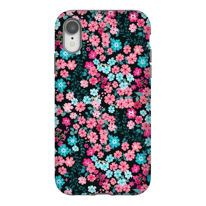 iPhone Xr StrongFit Gorgeous Bright Pattern in Small Garden Flowers by ArtsCase