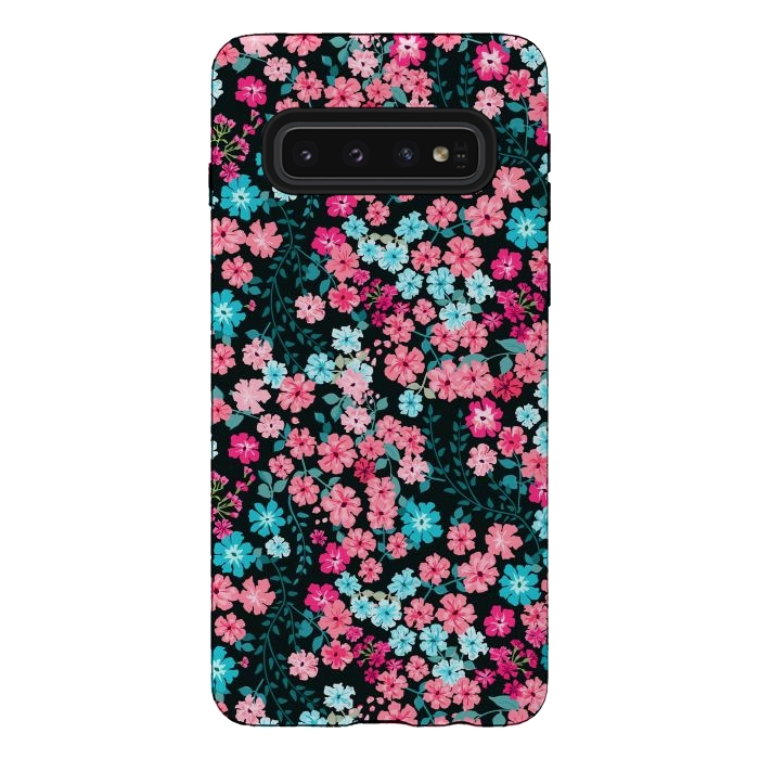 Galaxy S10 StrongFit Gorgeous Bright Pattern in Small Garden Flowers by ArtsCase