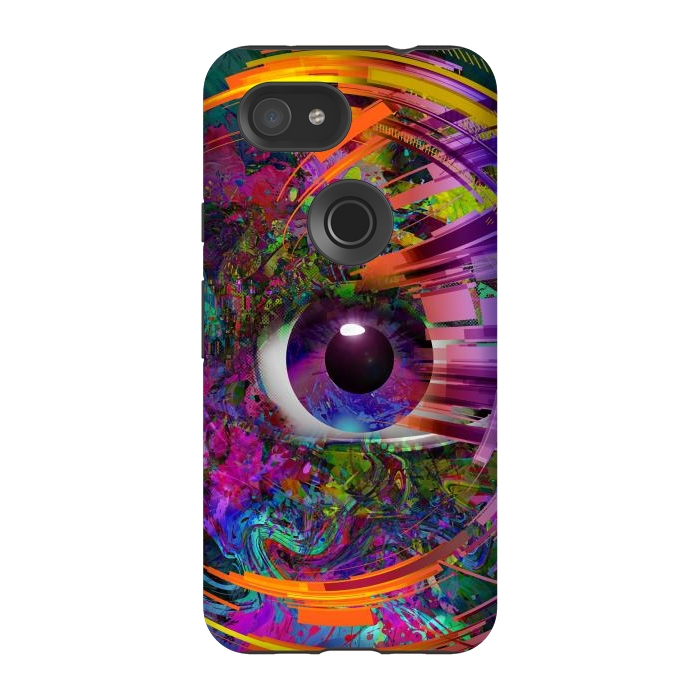 Pixel 3A StrongFit Magic Eye Over Futuristic by ArtsCase