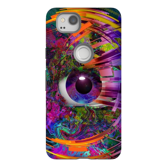 Pixel 2 StrongFit Magic Eye Over Futuristic by ArtsCase