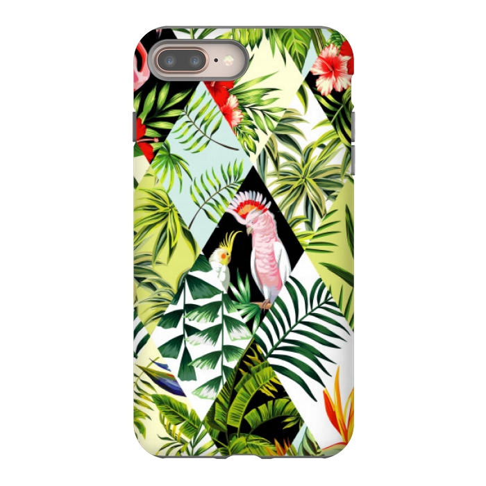 iPhone 7 plus StrongFit diamond tropical pattern by MALLIKA