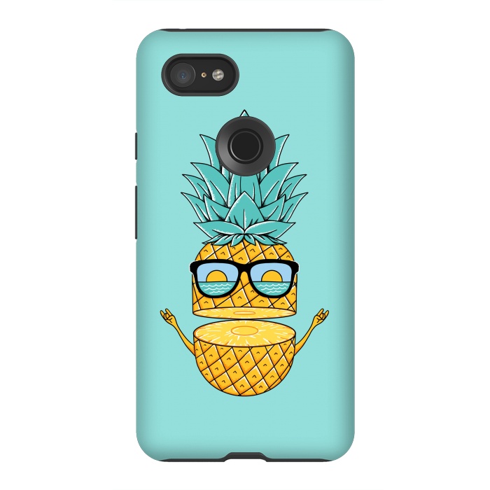 Pixel 3XL StrongFit Pineapple Sunglasses by Coffee Man