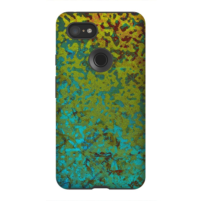 Pixel 3XL StrongFit Colorful Corroded Background G292 by Medusa GraphicArt