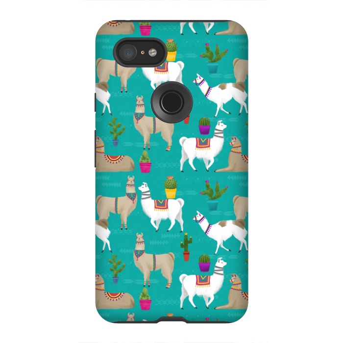 Pixel 3XL StrongFit Llama Drama by Noonday Design