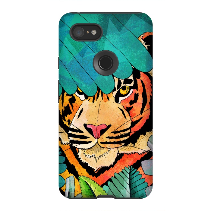 Pixel 3XL StrongFit Jungle tiger hunter by Steve Wade (Swade)