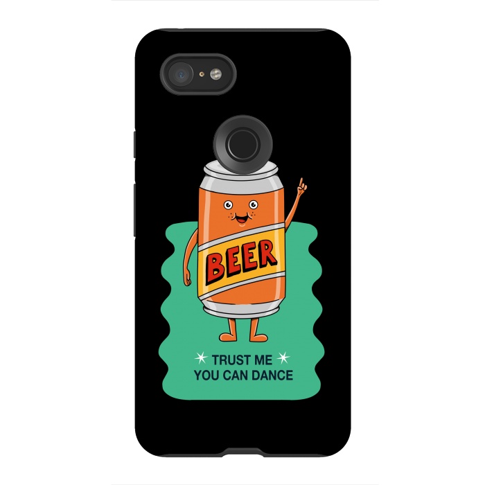 Pixel 3XL StrongFit Beer you can dance black by Coffee Man