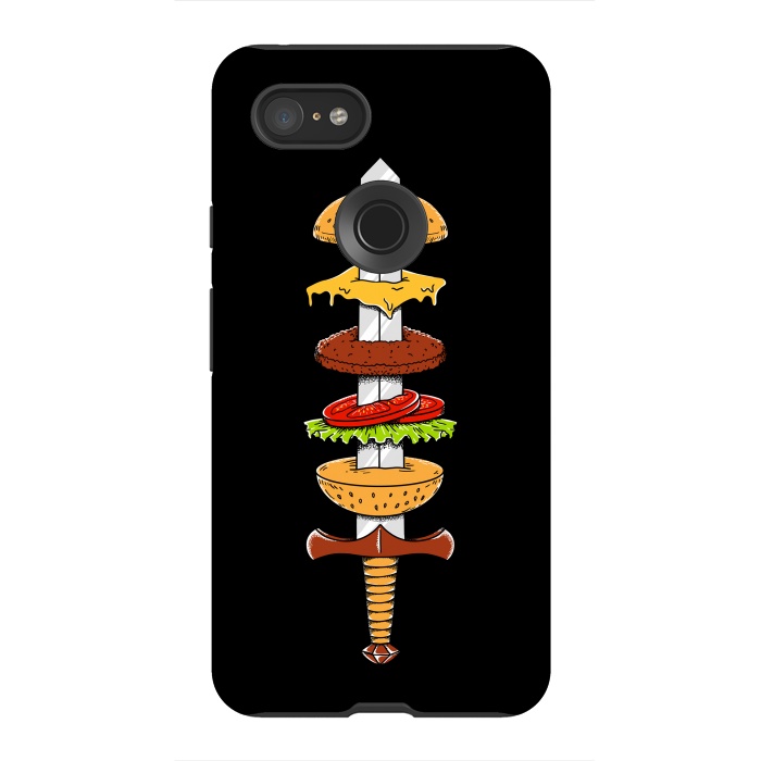 Pixel 3XL StrongFit sword Burger by Coffee Man