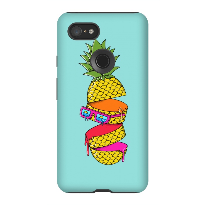 Pixel 3XL StrongFit Pineapple Colors by Coffee Man