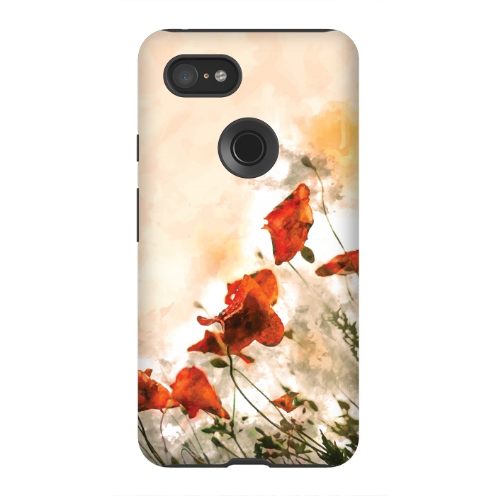 Pixel 3XL StrongFit Red Poppy II by Creativeaxle