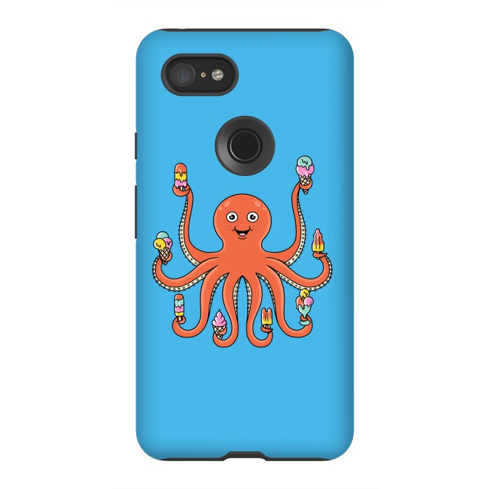 Pixel 3XL StrongFit Octopus Ice Creams by Coffee Man