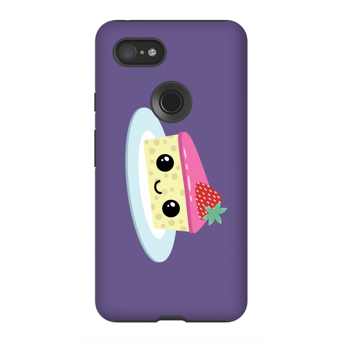 Pixel 3XL StrongFit Cute cheesecake by Laura Nagel