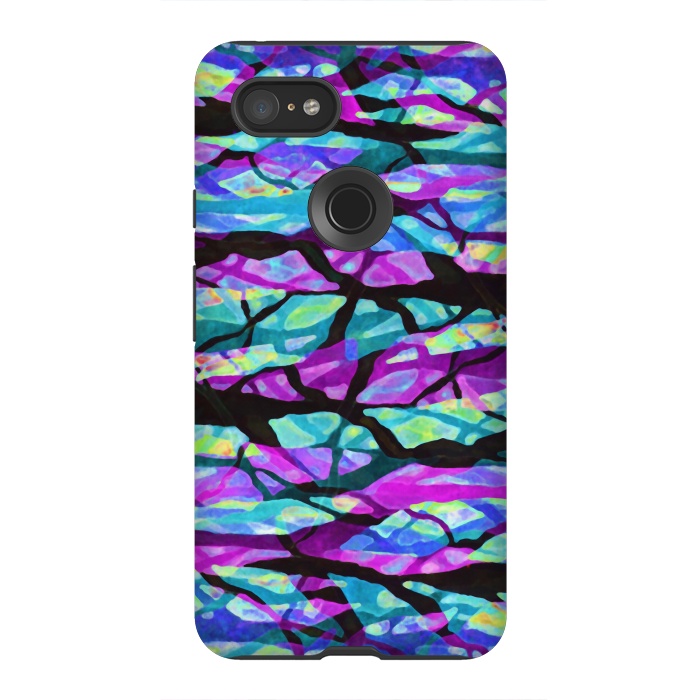 Pixel 3XL StrongFit Abstract Trees Digital Art G551 by Medusa GraphicArt