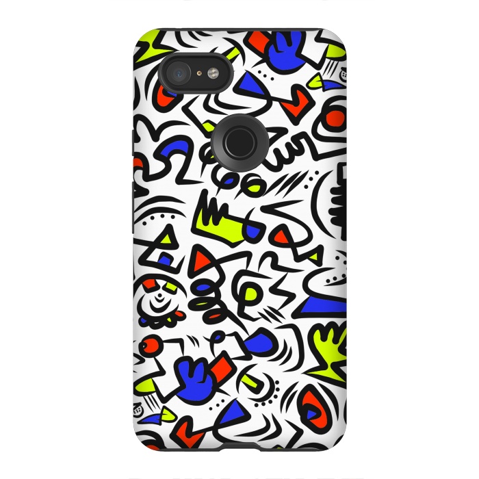 Pixel 3XL StrongFit Mondrian Abstract by Hanny Agustine